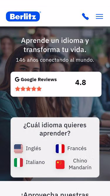 Screenshot of berlitz.com.pe