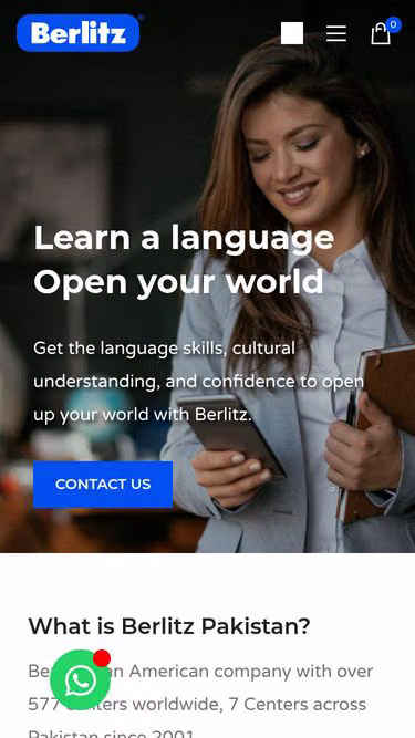 Screenshot of berlitz.com.pk