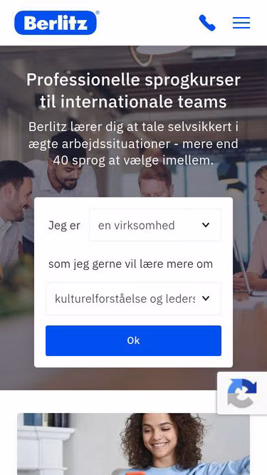 Screenshot of berlitz.dk