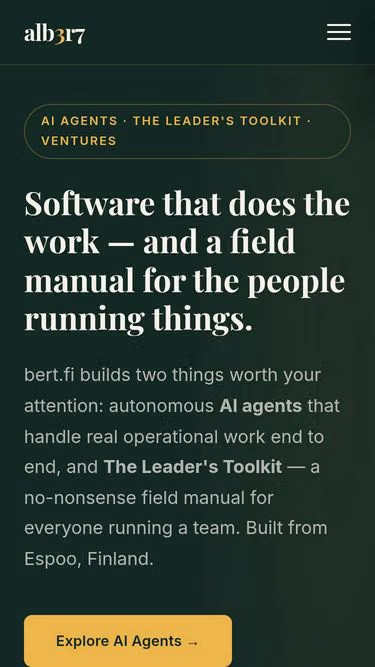 Screenshot of bert.fi