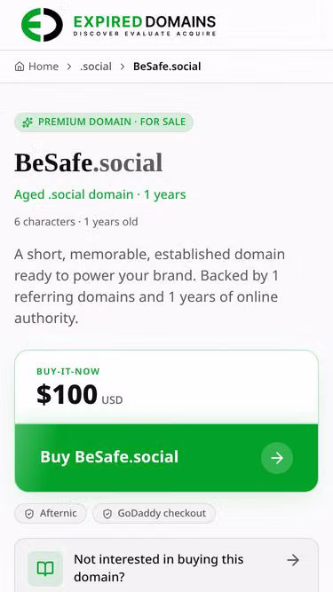 Screenshot of besafe.social