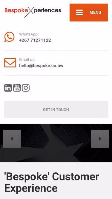 Screenshot of bespoke.co.bw