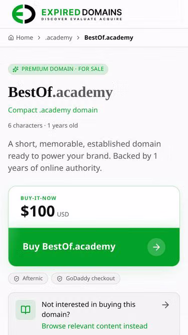Screenshot of bestof.academy