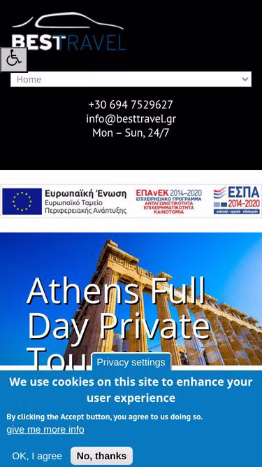 Screenshot of besttravel.gr