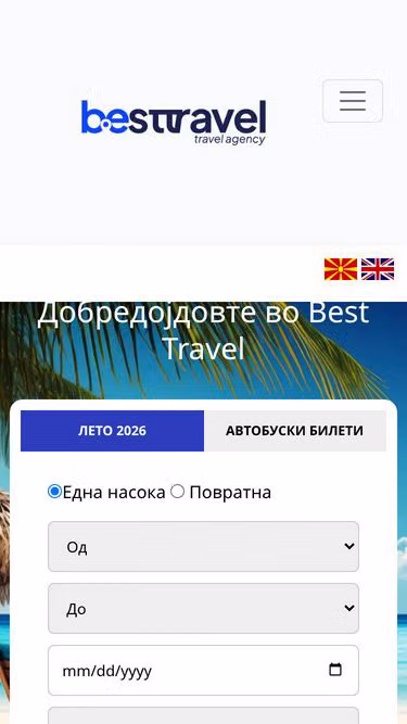 Screenshot of besttravel.mk