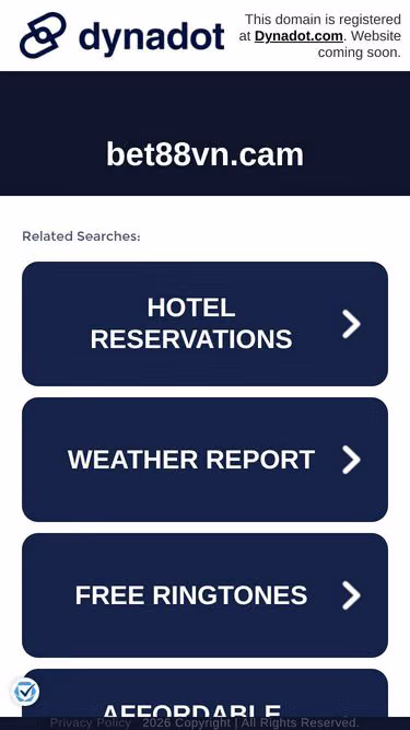 Screenshot of bet88vn.cam