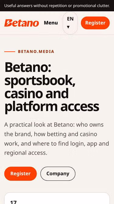Screenshot of betano.media