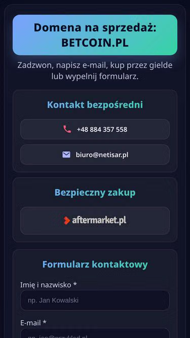 Screenshot of betcoin.pl