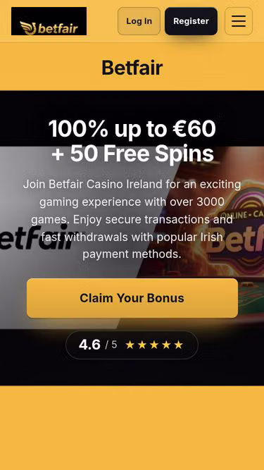 Screenshot of betfair.uno