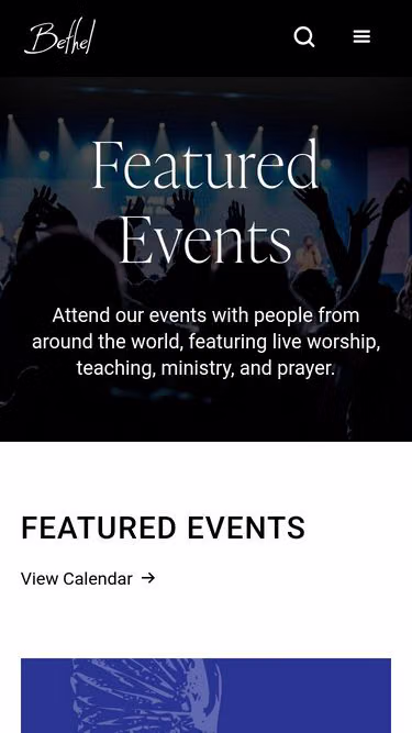 Screenshot of bethel.events