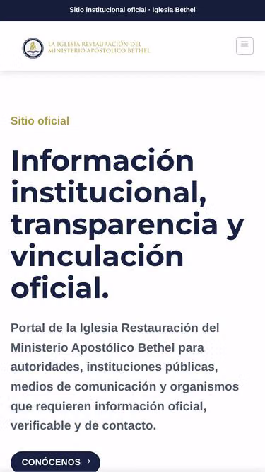 Screenshot of bethel.mx