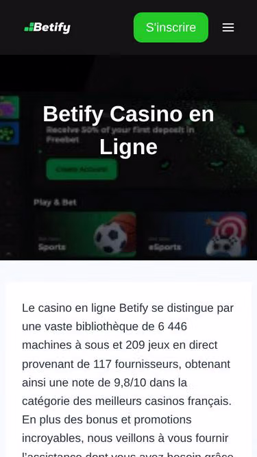 Screenshot of betify.casino