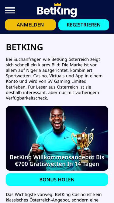 Screenshot of betking.or.at