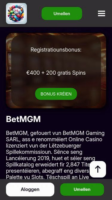 Screenshot of betmgm.lu