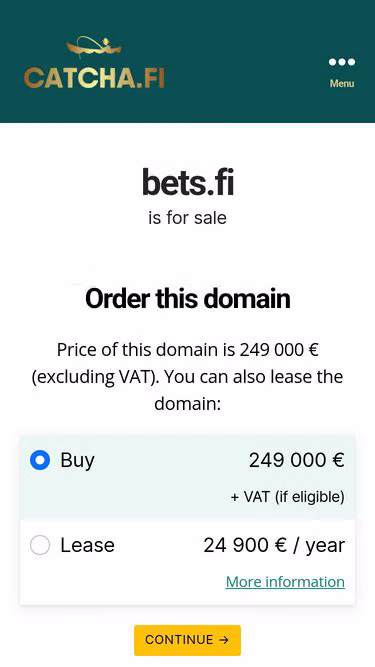Screenshot of bets.fi