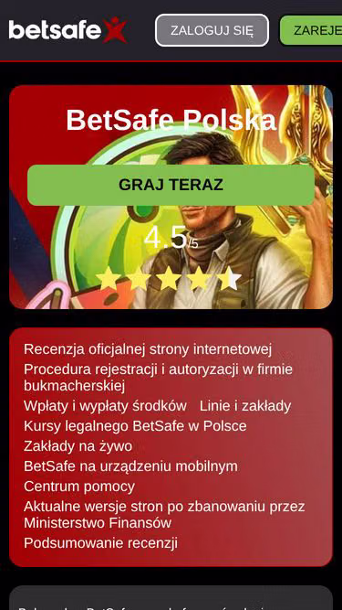 Screenshot of betsafe.com.pl