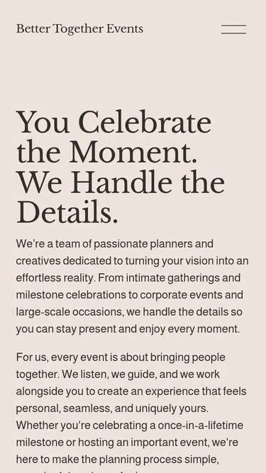 Screenshot of bettertogether.events