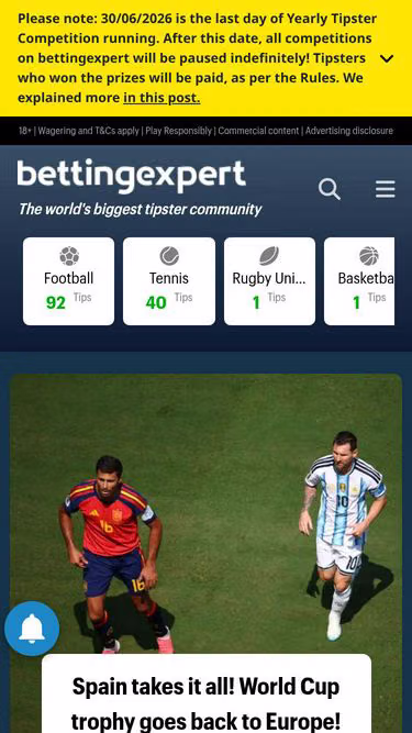 Screenshot of bettingexpert.lv