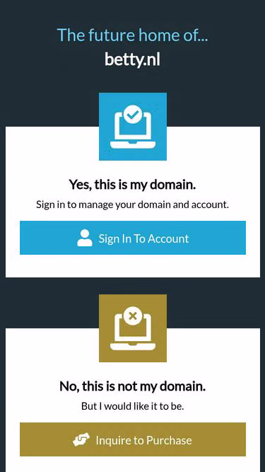 Screenshot of betty.nl