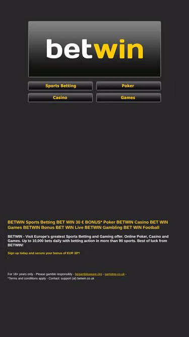 Screenshot of betwin.co.uk