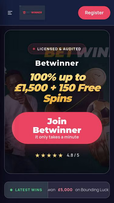 Screenshot of betwinner.cafe