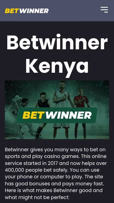 Screenshot of betwinner.me.ke
