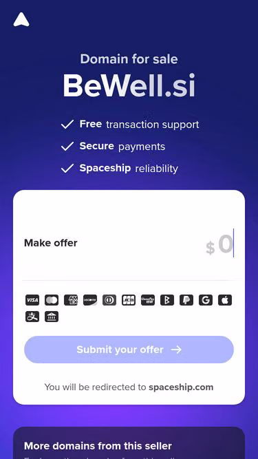 Screenshot of bewell.si