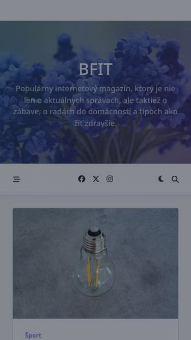 Screenshot of bfit.sk