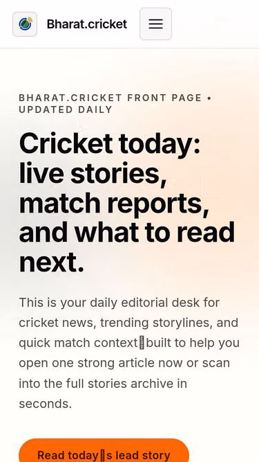 Screenshot of bharat.cricket