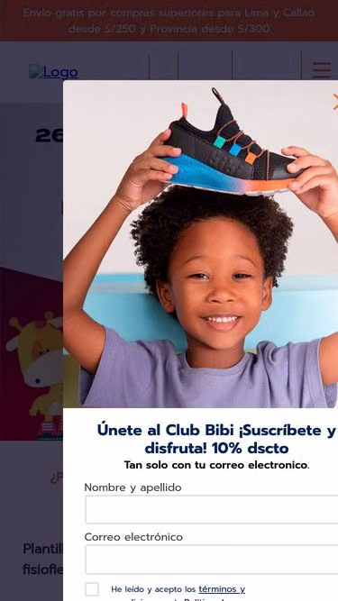 Screenshot of bibi.com.pe