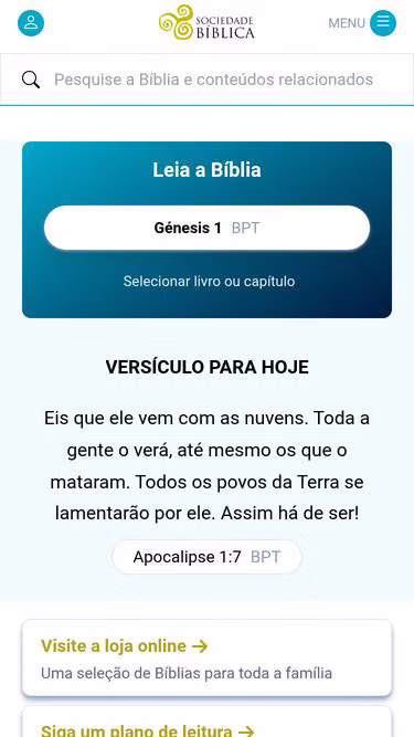 Screenshot of biblia.pt