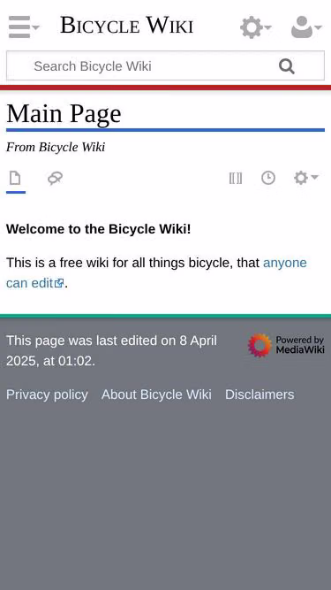 Screenshot of bicycle.wiki