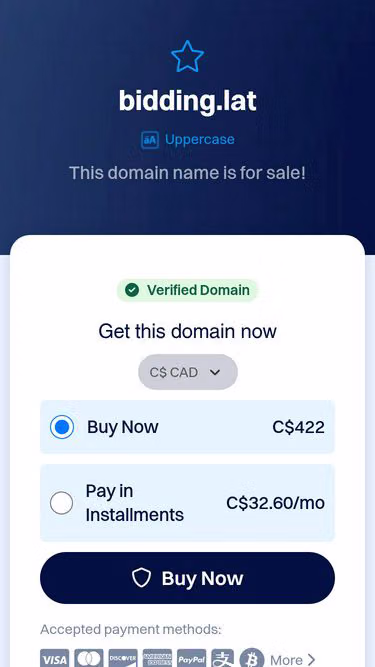 Screenshot of bidding.lat
