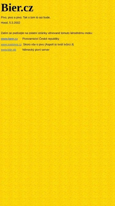 Screenshot of bier.cz