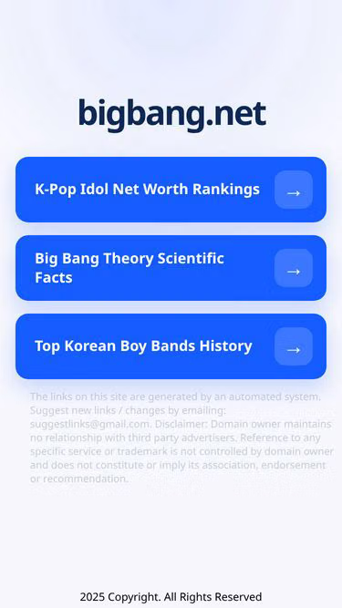 Screenshot of bigbang.net