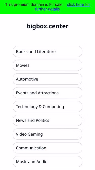 Screenshot of bigbox.center