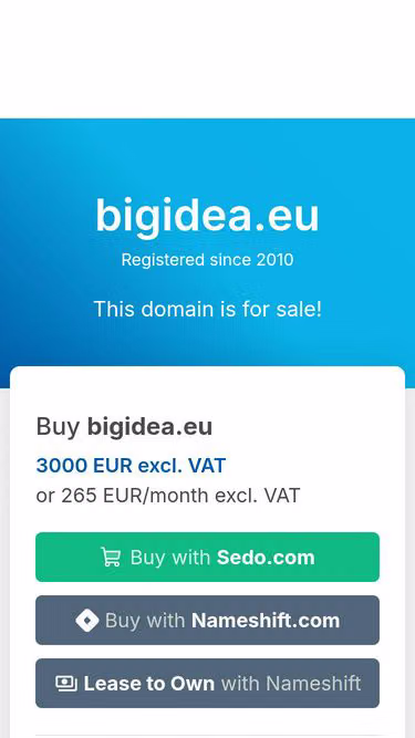 Screenshot of bigidea.eu