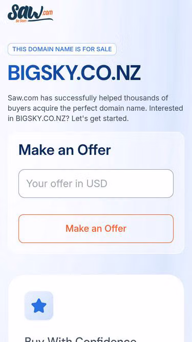 Screenshot of bigsky.co.nz