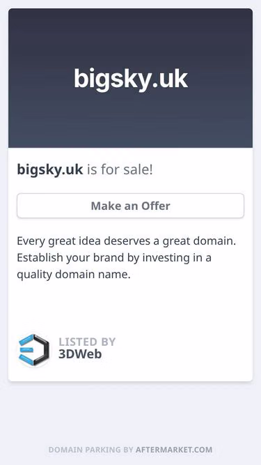 Screenshot of bigsky.uk