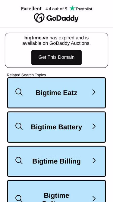 Screenshot of bigtime.vc