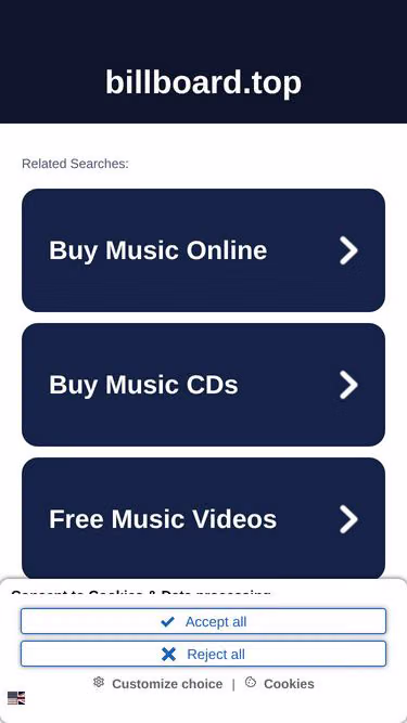 Screenshot of billboard.top