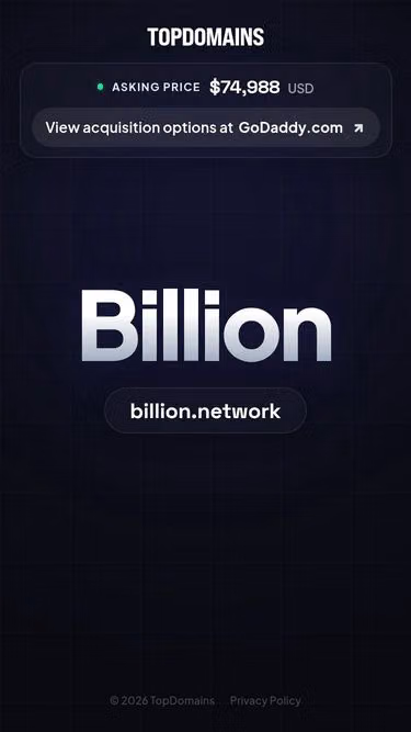 Screenshot of billion.network