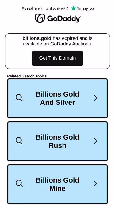Screenshot of billions.gold
