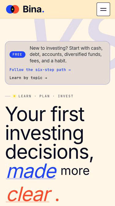 Screenshot of bina.capital