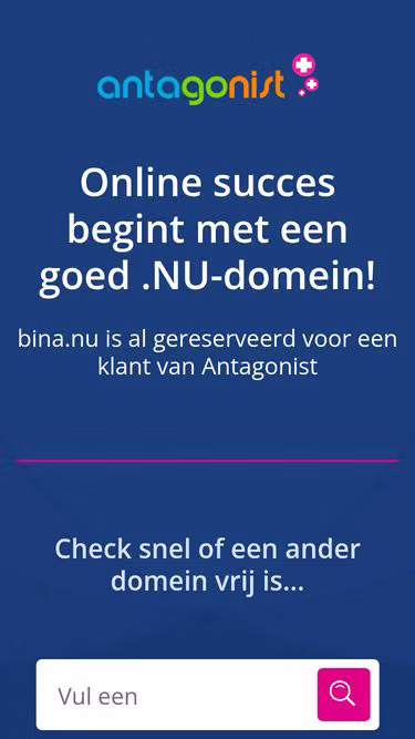 Screenshot of bina.nu