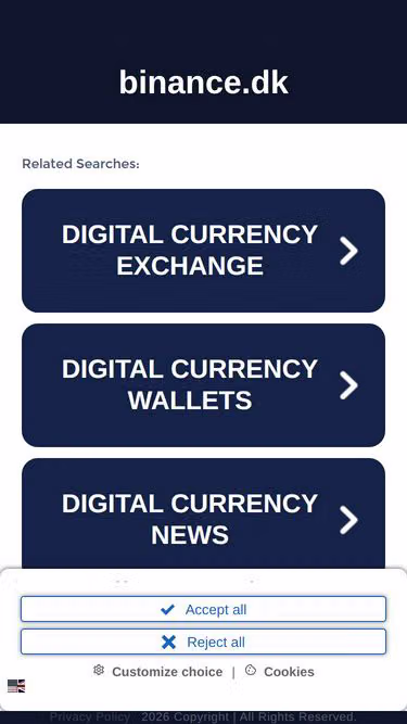 Screenshot of binance.dk