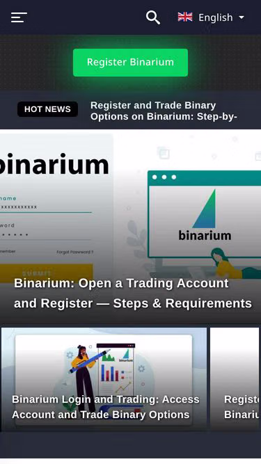 Screenshot of binarium.vip