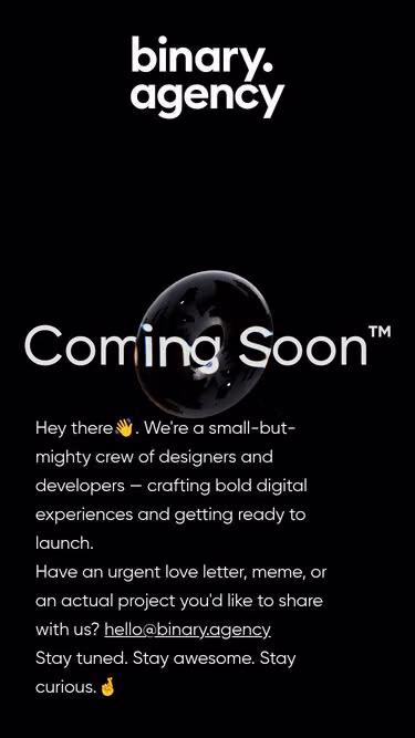 Screenshot of binary.agency