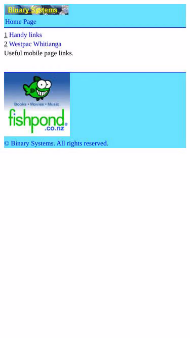 Screenshot of binary.co.nz