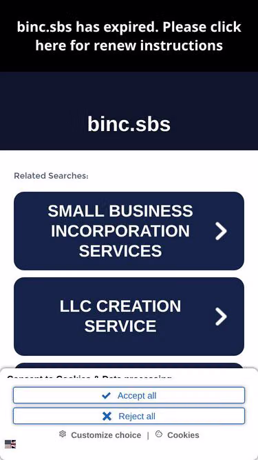 Screenshot of binc.sbs